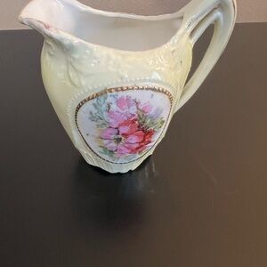Elegant Floral Ceramic Pitcher